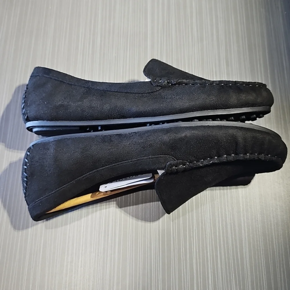 Aerosoles Women’s Size 6.5 Over Drive Loafers in Black Faux Suede Style #808 NEW
